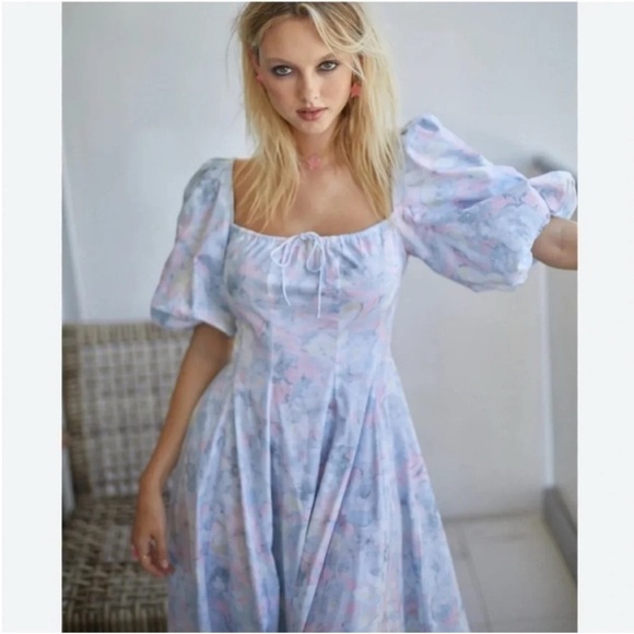 Selkie Monet Day Midi Dress - Picture 4 of 10